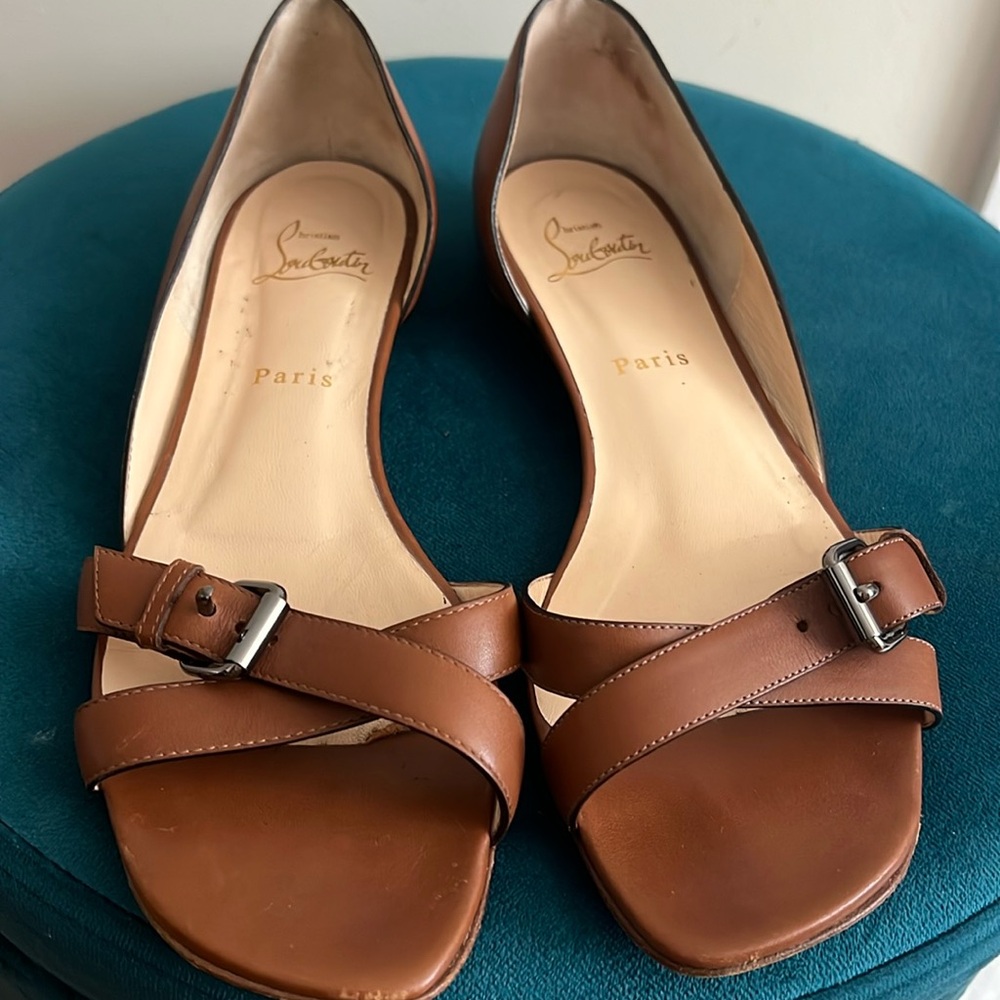 Christian Louboutin Brown Leather Heels
